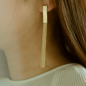 Nori Gold Tassel Studs