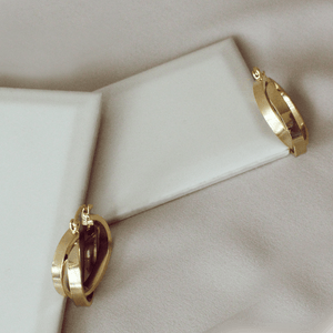 Litt Double Gold Flat Hoops