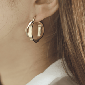 Litt Double Gold Flat Hoops