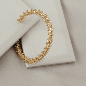 Aurora Textured Gold Hoop Studs