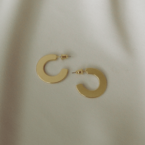 Halo Flat Hoop Studs