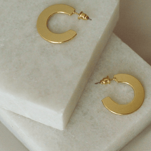 Halo Flat Hoop Studs