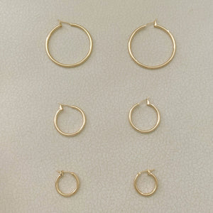 Thea Moss Agate Gold Hoops